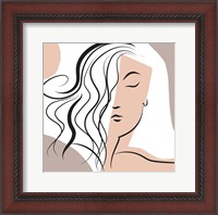 Framed Wavy Haired Woman