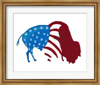 Framed Patriotic Bison