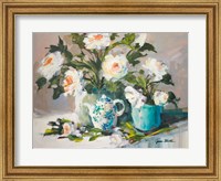 Framed White Peonies II