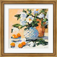 Framed Flowers And Oranges