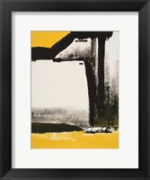 Framed Yellow Abstract Vertical I