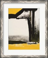 Framed Yellow Abstract Vertical I