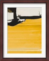 Framed Yellow Abstract Vertical II