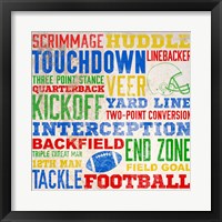 Framed 'Colorful Football Typography' border=