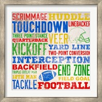 Framed Colorful Football Typography