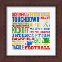 Framed Colorful Football Typography