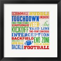 Framed 'Colorful Football Typography' border=