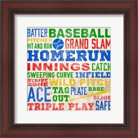 Framed Colorful Baseball Typography