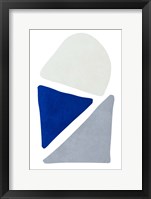 Framed Blue Simple Shapes II