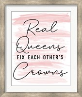 Framed Real Queens