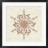 Framed Elegant Season Snowflake IV Pink