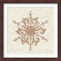 Framed Elegant Season Snowflake IV Pink