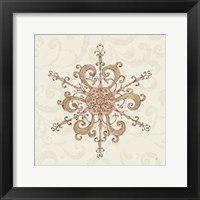 Elegant Season Snowflake IV Pink Framed Print