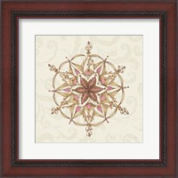 Framed Elegant Season Snowflake II Pink