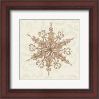 Framed Elegant Season Snowflake I Pink
