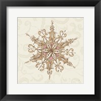 Elegant Season Snowflake I Pink Framed Print