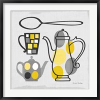 Framed Modern Kitchen Square IV Yellow