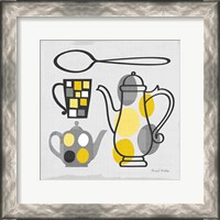 Framed Modern Kitchen Square IV Yellow