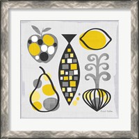 Framed 'Modern Kitchen Square III Yellow' border=