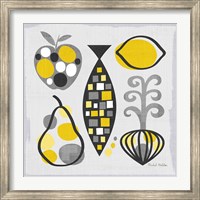 Framed Modern Kitchen Square III Yellow