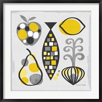 Framed Modern Kitchen Square III Yellow