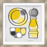 Framed Modern Kitchen Square II Yellow