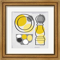 Framed Modern Kitchen Square II Yellow