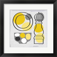 Framed 'Modern Kitchen Square II Yellow' border=