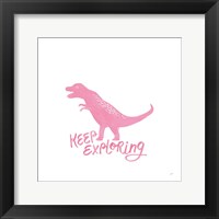 Framed Dino Inspiration VIII Pink