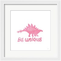 Framed 'Dino Inspiration VII Pink' border=