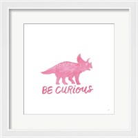 Framed 'Dino Inspiration V Pink' border=