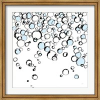 Framed Blue Bubbles III