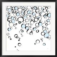 Framed Blue Bubbles III