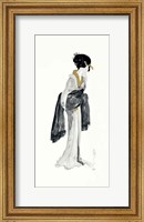 Framed Geisha II Black and Gold