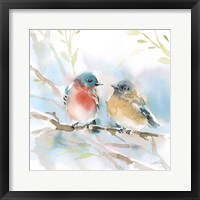 Framed Bluebird Pair in Spring
