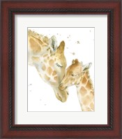 Framed Giraffe Love
