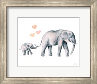 Framed Elephant Love