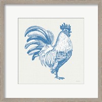 Framed 'Cottage Rooster I' border=