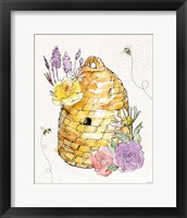 Framed 'Honeybee Blossoms VII' border=