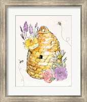 Framed Honeybee Blossoms VII