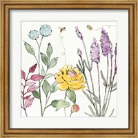 Framed Honeybee Blossoms II