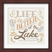 Framed Lake Life I Green