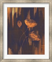 Framed Abstract Copper Floral