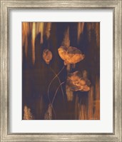 Framed Abstract Copper Floral