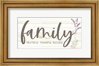 Framed Family - Grateful, Thankful, Blessed