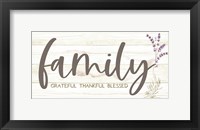 Framed Family - Grateful, Thankful, Blessed