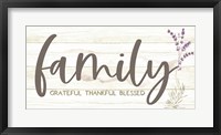 Framed Family - Grateful, Thankful, Blessed