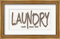 Framed Laundry - Wash, Rinse, Fold