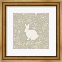 Framed 'Floral Rabbit' border=