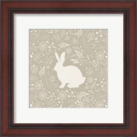 Framed 'Floral Rabbit' border=
